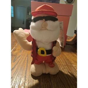 Home Accents Holiday 12" Animated Redneck Christmas Santa Plush Gift Decoration